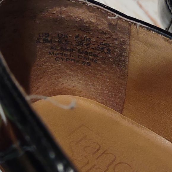 Franco Sarto Cypress Womens Black Patent Leather‎ Shoes Sz 8.5M - Picture 7 of 11